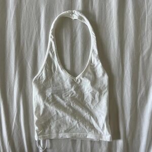 H&M White V-Neck Halter Camisole